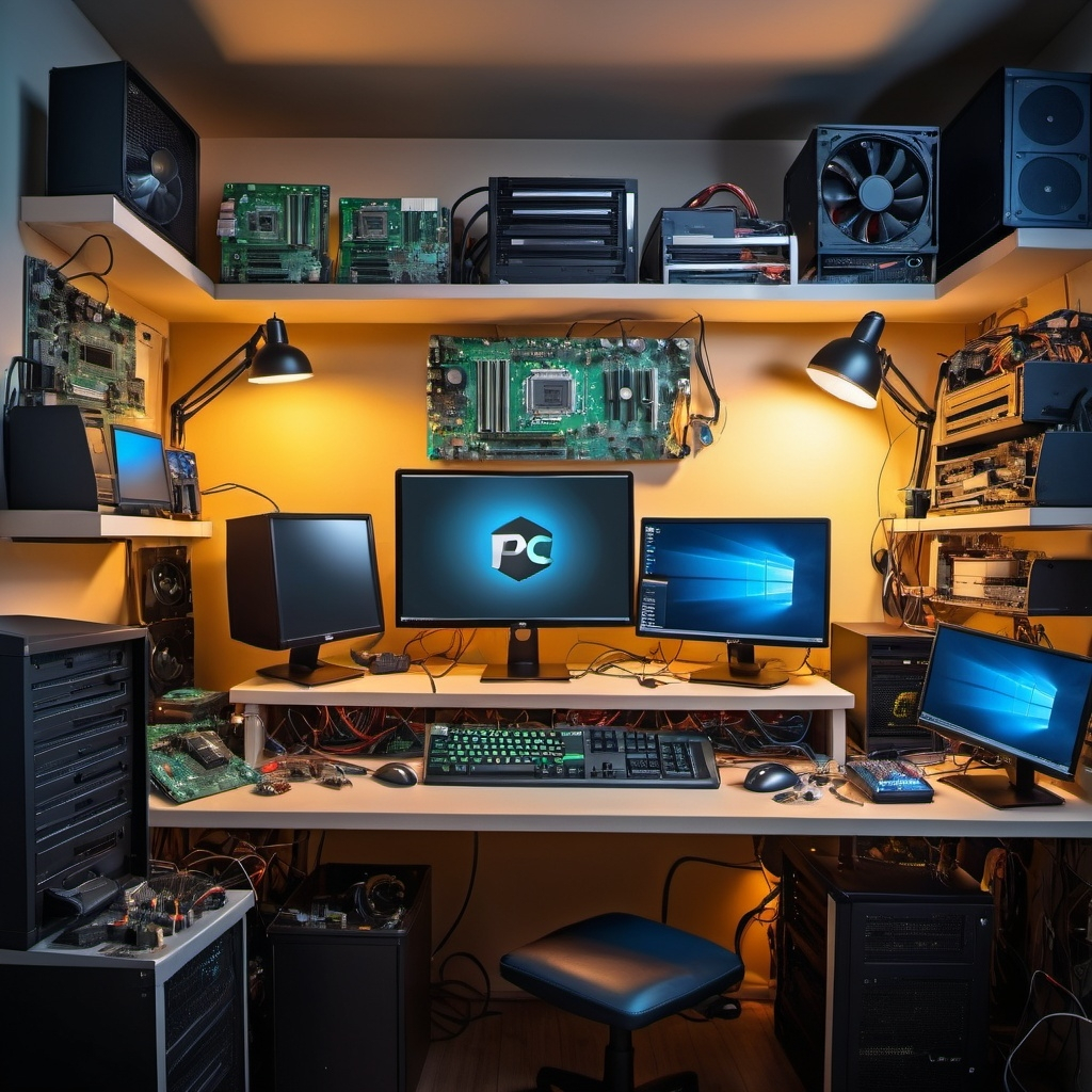 Ai generated picture of a computer workshop